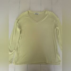Sonoma Pale Yellow Ribbed Knit Top